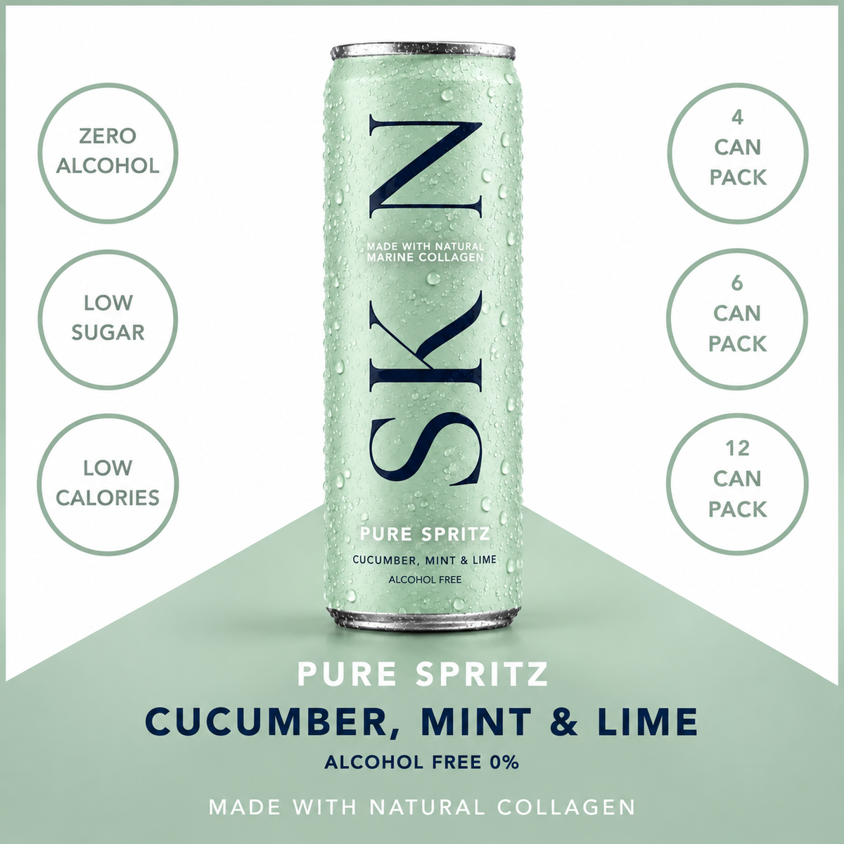 SKN Spritz 0.0% - Cucumber, Mint & Lime (Non-alcoholic)