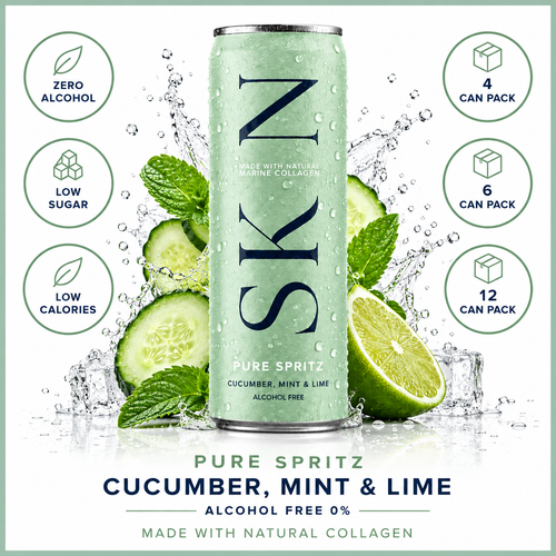 SKN Spritz 0.0% - Cucumber, Mint & Lime (Non-alcoholic)