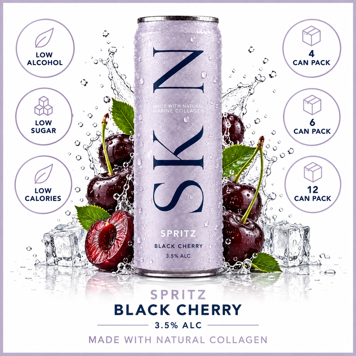 SKN Spritz - Black Cherry 3.5% Alc