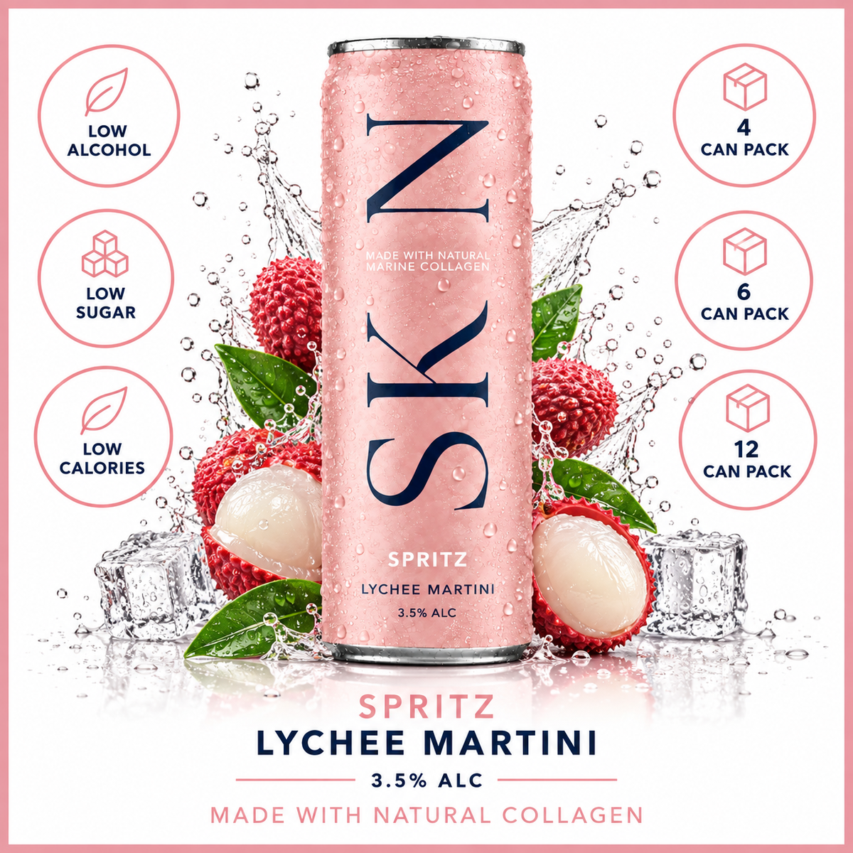 SKN Spritz - Lychee Martini  3.5% All